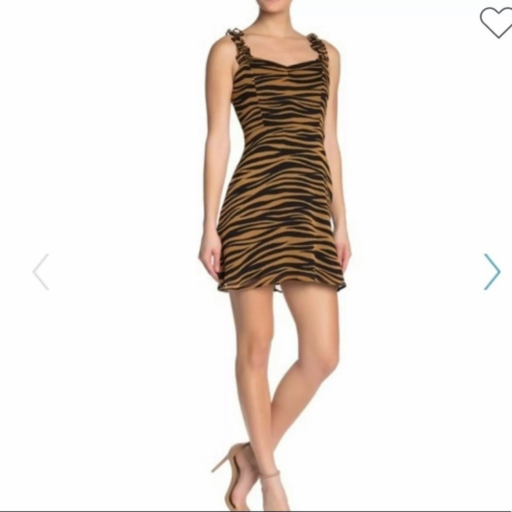 NEW ALL IN FAVOR Stella Ruffle Strap Minidress